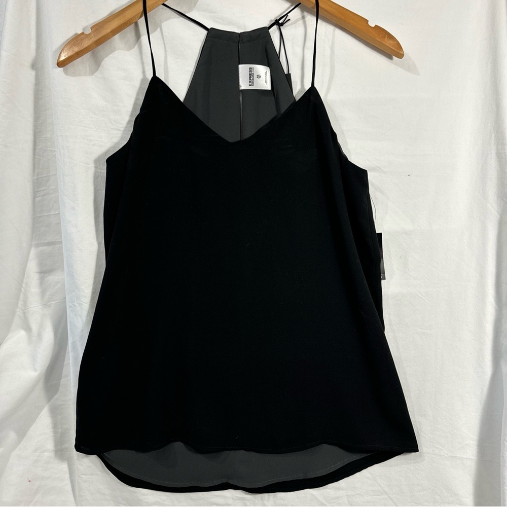 Express Reversible Layered Tank Cami Size XS Gray Black NWT Spaghetti Strap Top